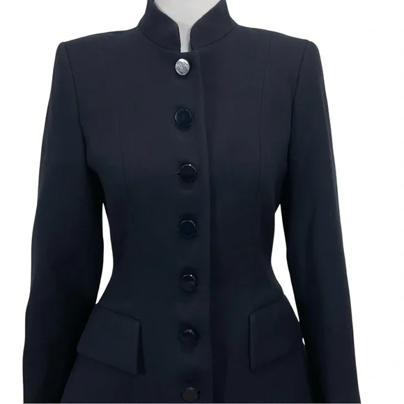 Vintage John Anthony Navy Blue Jacket & Skirt Suit - Picture 2 of 16